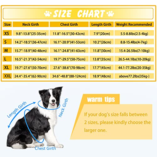 EMUST Dog Life Jacket, Reflective &amp; Adjustable Dog Life Vests for Small/Medium/Large Dogs, Durable Dog Water Vest for Dogs with Front Neck Float
