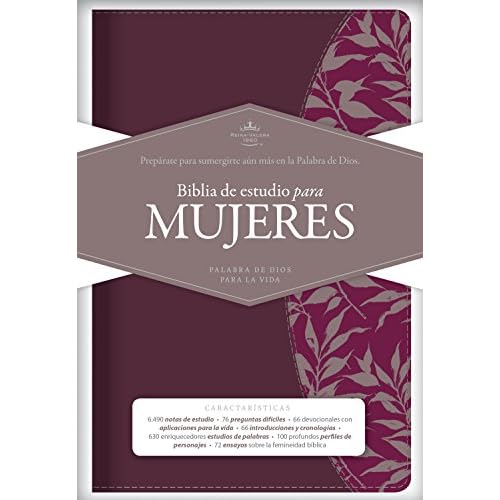 RVR 1960 Biblia de Estudio para Mujeres, vino tinto / fucsia