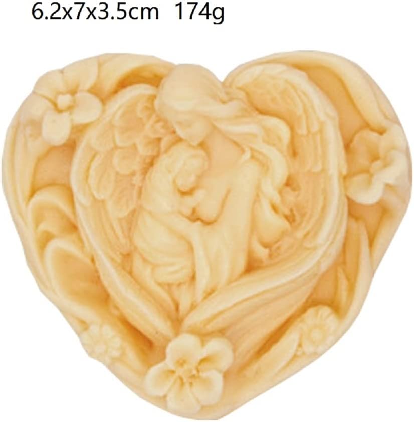 Molde de Jabón Corazón Maria, Silicona, Decoración Pasteles