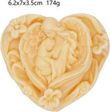 Molde de Jabón Corazón Maria, Silicona, Decoración Pasteles