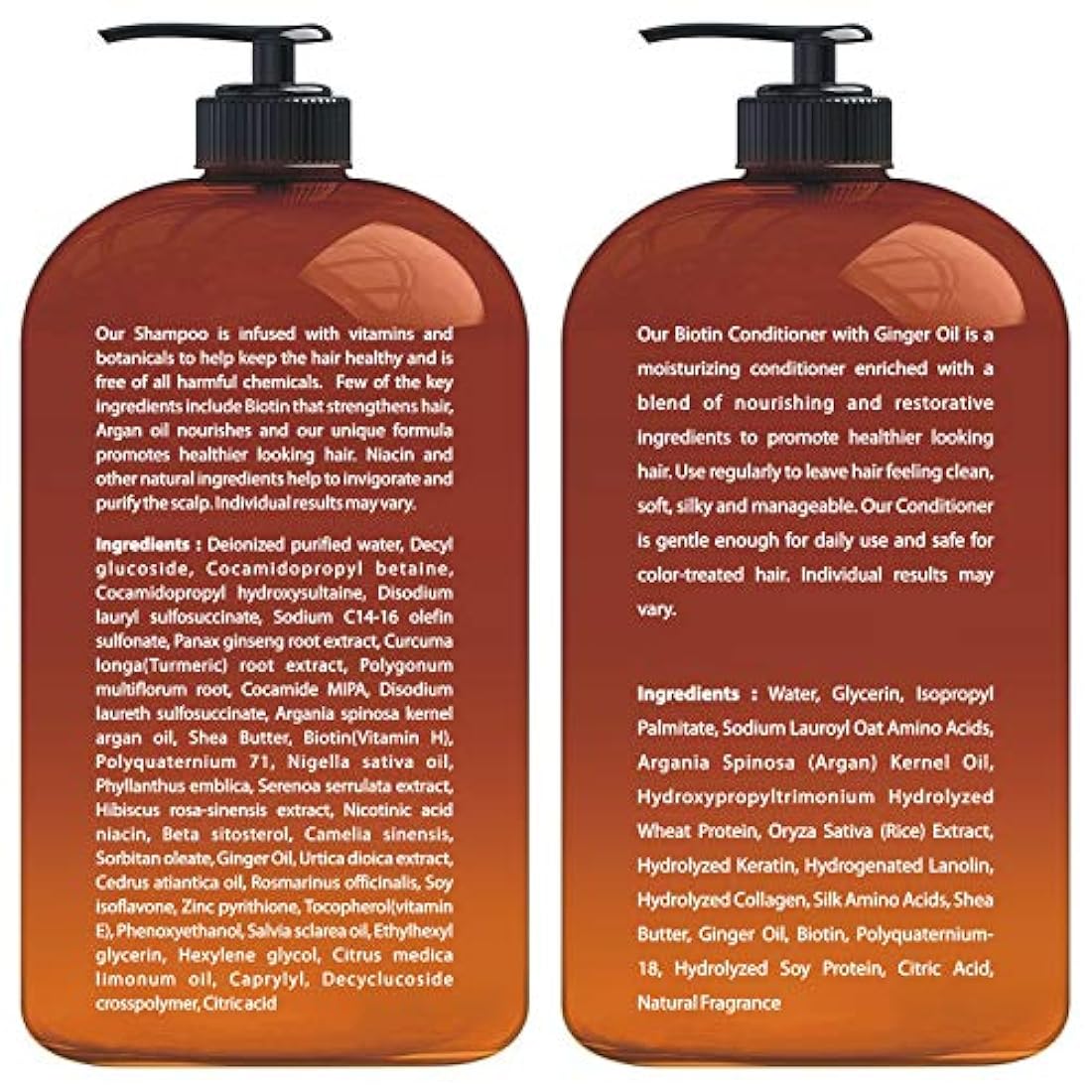 Shampoos y acondicionadores para el cabello unisex 2 x 16 oz