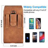 Takfox Funda de teléfono para Samsung Galaxy Note 20 S22 Ultra S21+ S20 FE S10 S9 A02s A03s A12 A13 A32 A42 A52 A51 A71 5G A01, Note 10 9 J7 Funda de piel para cinturón de teléfono celular Marrón Marrón