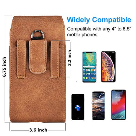 Takfox Funda de teléfono para Samsung Galaxy Note 20 S22 Ultra S21+ S20 FE S10 S9 A02s A03s A12 A13 A32 A42 A52 A51 A71 5G A01, Note 10 9 J7 Funda de piel para cinturón de teléfono celular Marrón Marrón