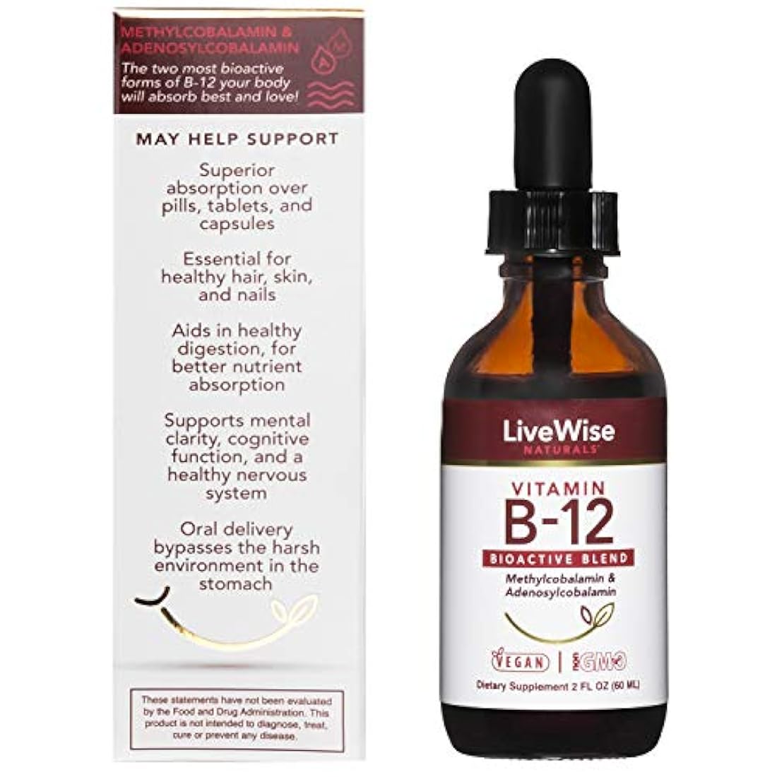 Líquido B12 Vitamina Sublingual – Complemento de Vitamina