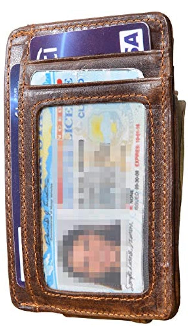 Hopsooken cartera con bolsillo frontal para hombre