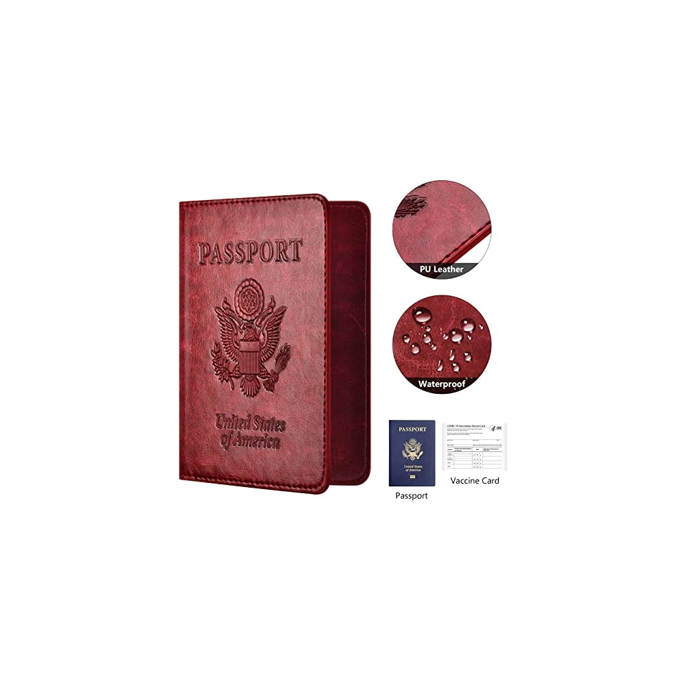 Porta Documentos y Tarjetas Soporte para pasaporte rojo