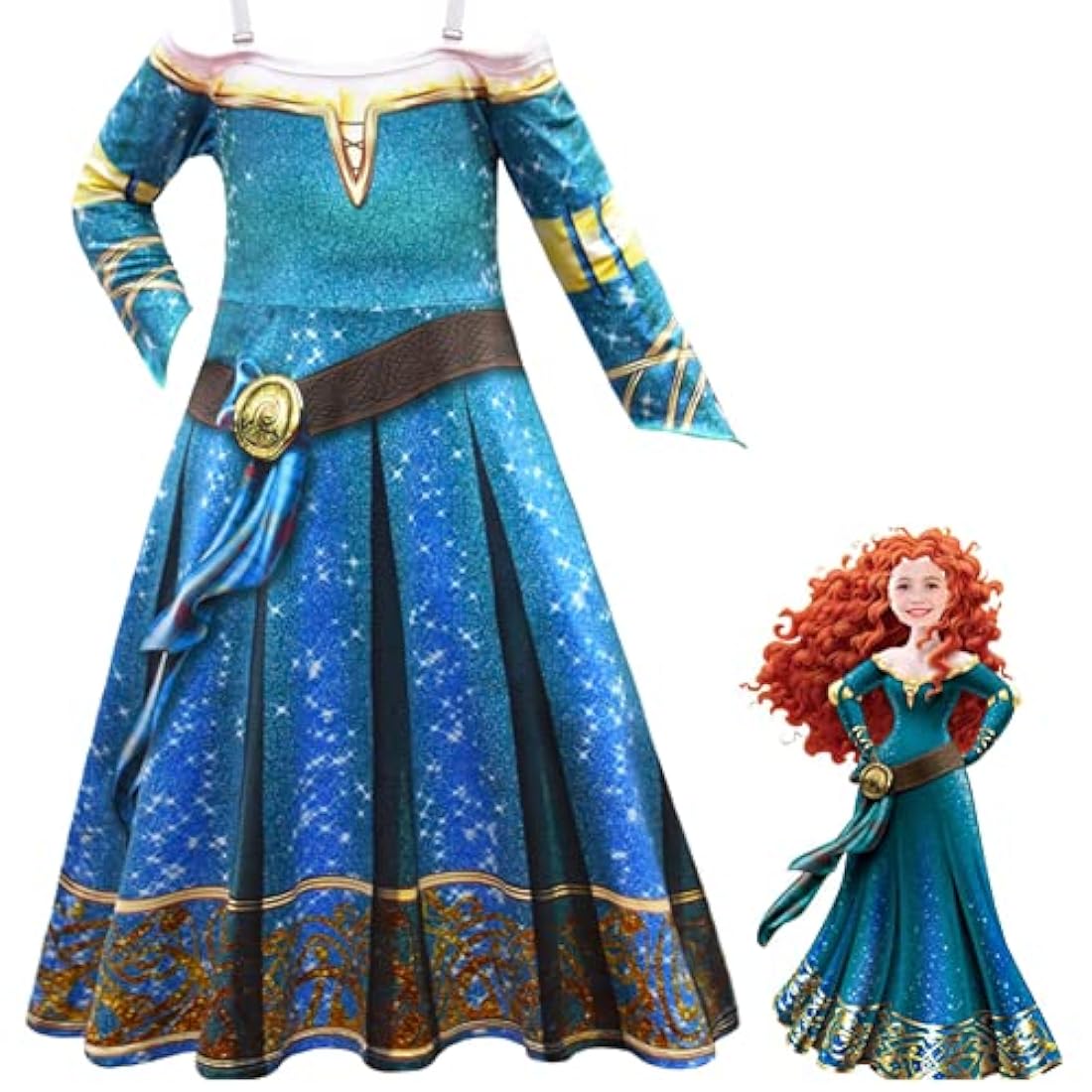 Disfraces Vestido de princesa para niñas de Mérida