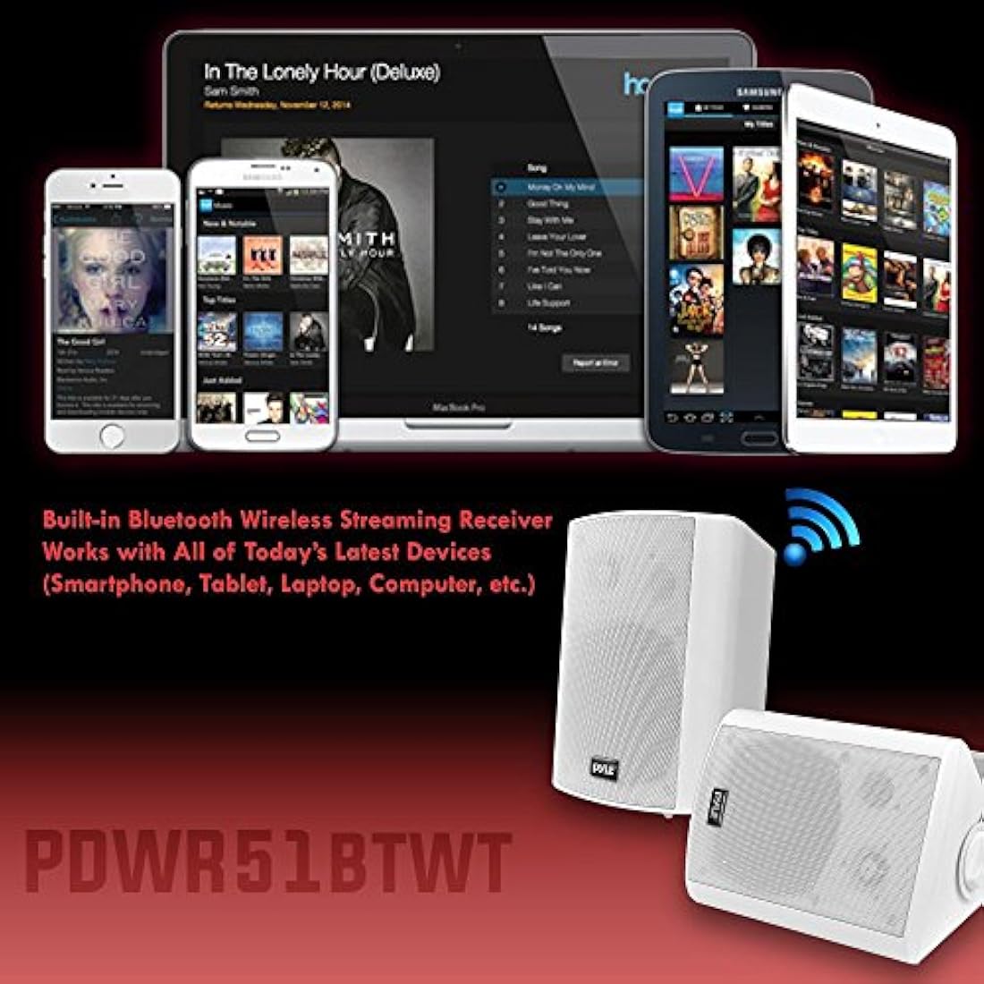 Parlantes o Cornetas de sonido blanco PYLE-HOME PDWR51BTWT