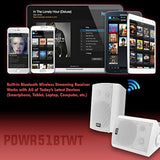 Parlantes o Cornetas de sonido blanco PYLE-HOME PDWR51BTWT