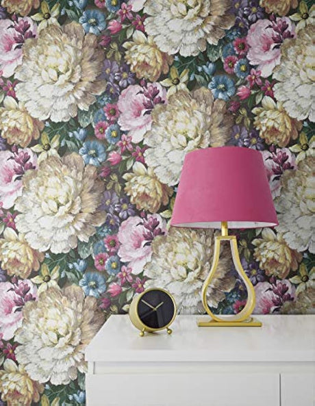 Papel pintado, diseño floral