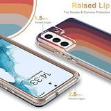 ESDOT Funda para Samsung Galaxy S22 Plus, grado militar, prueba de caída de 21 pies, resistente con diseños de moda para mujeres y niñas, funda protectora para Galaxy S22+ Plus 6.6 pulgadas, estampado bonito arcoíris