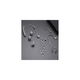 Aretes de mariposa largos con borla para las orejas