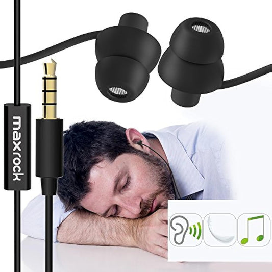 MAXROCK TM Mini auriculares de silicona suave con micrófono