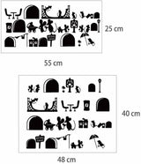 Interesante etiqueta engomada del agujero del ratón extraíble personalizada moda creativa fondo pegatinas de pared para sala de estar escaleras
