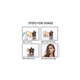 Aretes de pendientes con clip para mujeres
