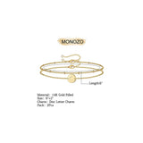 Pulseras de oro con iniciales para mujer delicada pulsera