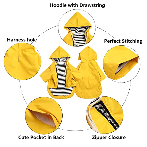 Chubasquero impermeable para perros con capucha para perros