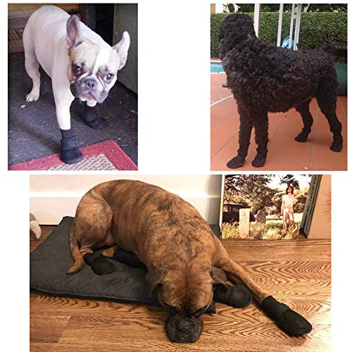 HiPaw - Botas de malla transpirables para perro, suela de goma antideslizante para verano