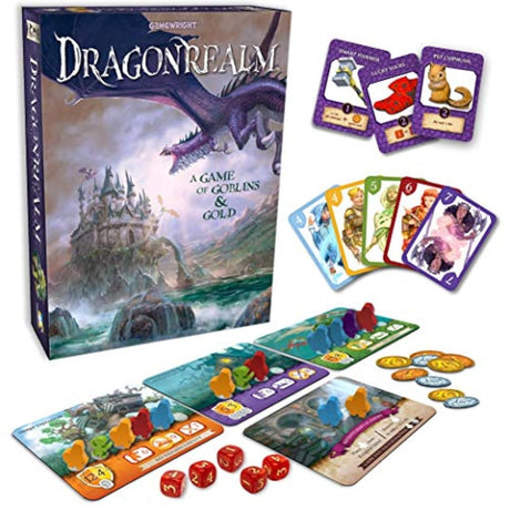 Gamewright Dragonrealm - Un juego de duendes y oro, Sencillo