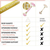 Rodillo de cuarzo rosa y gua sha – Regalo para mujer