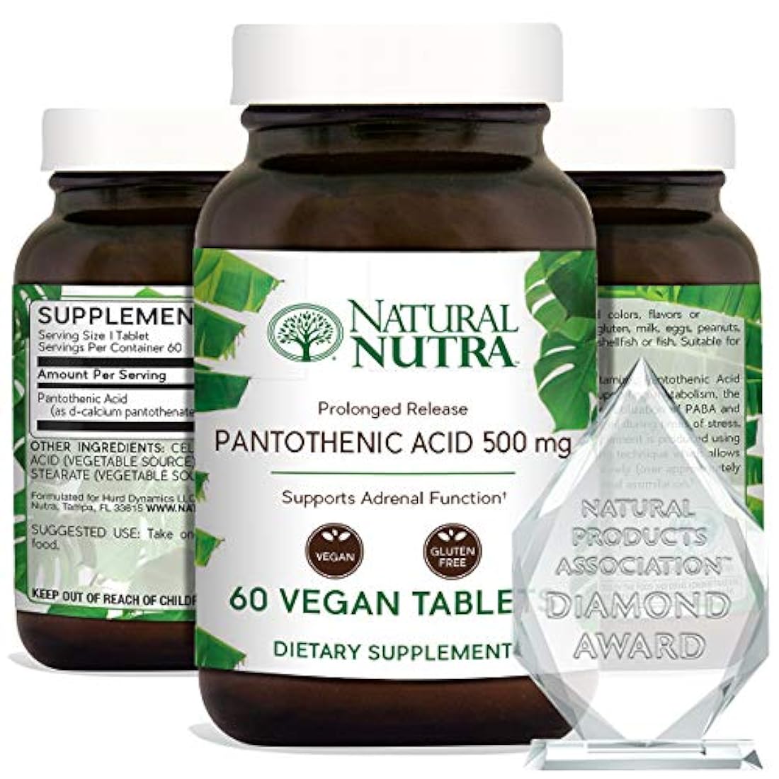 Suplemento de vitamina B5 para apoyo adrenal