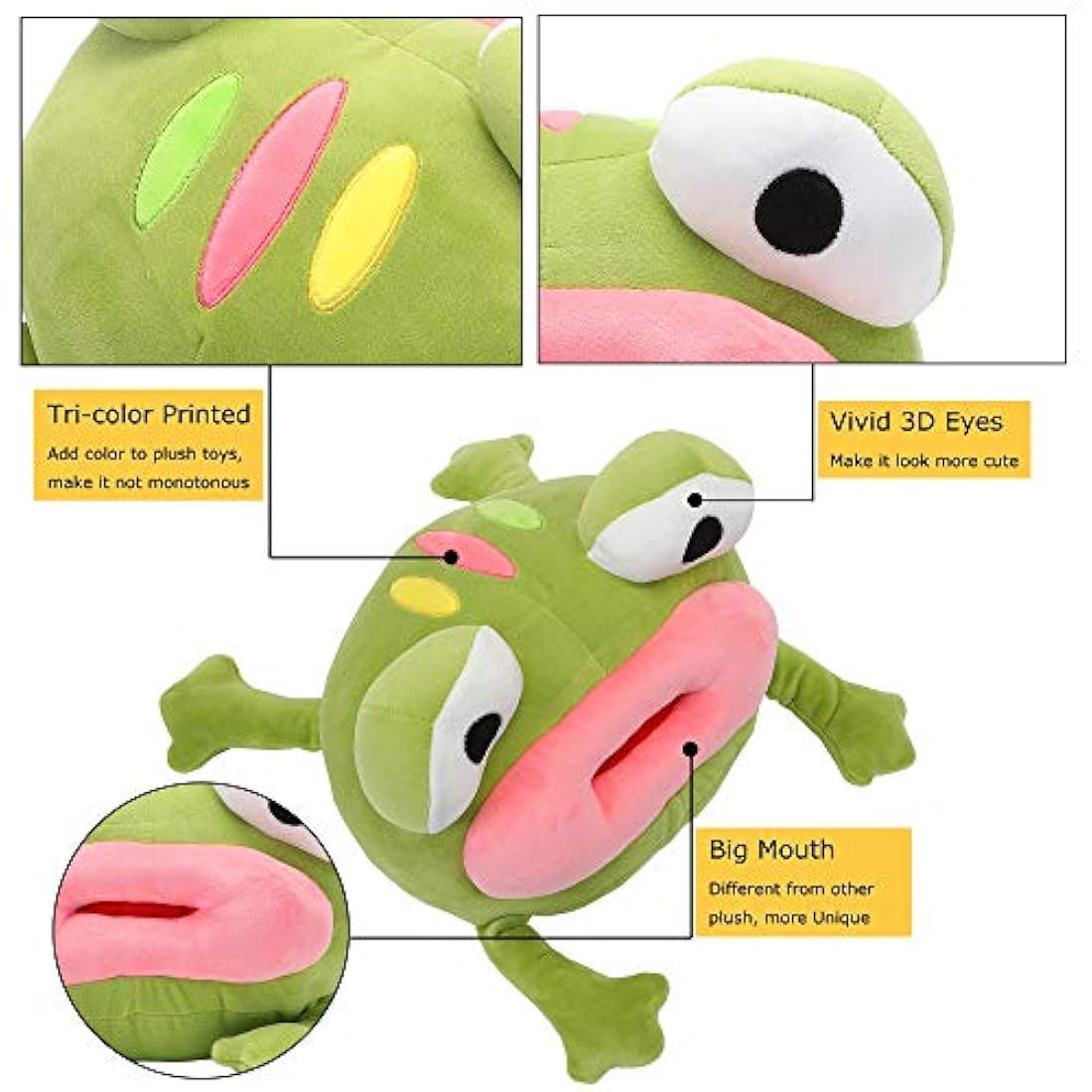 Super Soft Frog Plush, Cute Frog Stuffed Animal