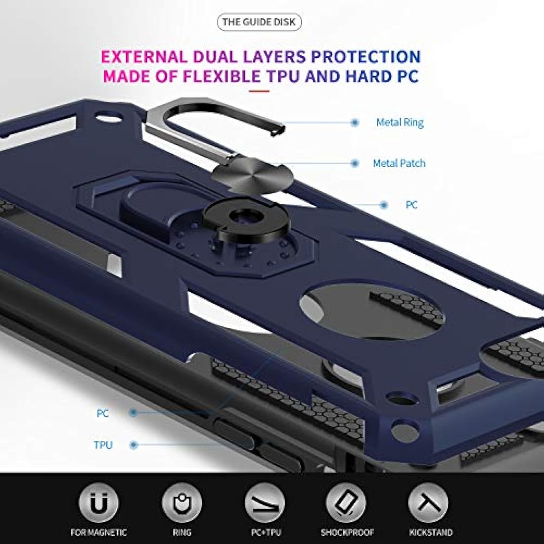 Carcasa para iPhone X con protector de pantalla de cristal
