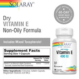 Solaray seco e 400 Lu Cápsulas, 100 Count