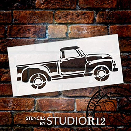 StudioR12 - Plantilla para camión rojo antigu
