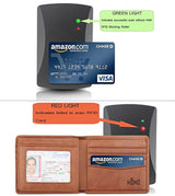 Billetera de cuero elegante para hombre con seguridad RFID
