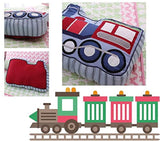 Brandream Juego de cama para niños tren y vehículo diseño