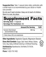 Nuvothera Super Micronizado Tumeric95% Curcumina 60 cápsulas