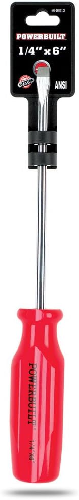 Destornillador Plano Powerbuilt 1/4 x 6 Maxi-Grip 646013