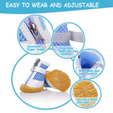 AOFITEE Zapatos de malla para perro, zapatos transpirables para perros pequeños, sandalias impermeables para mascotas con suela antideslizante y cierre de cremallera, protector de patas de mascotas duradero para pavimentos calientes