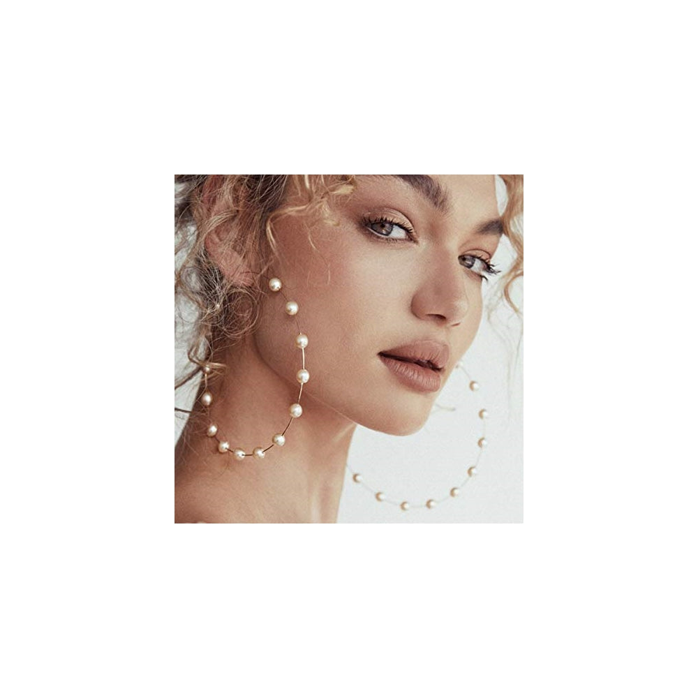 Aretes colgantes grandes chapados en Oro