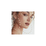 Aretes colgantes grandes chapados en Oro