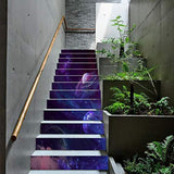 pegatina 3D Galaxy removibles para escalera del hogar