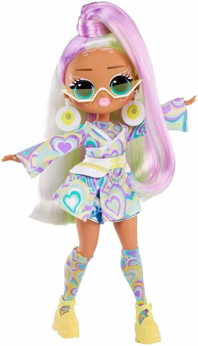 Muñeca de moda con cabello que cambia de color y sorpresas