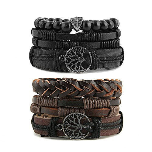 Pulseras de madera tribales (Árbol de la vida)