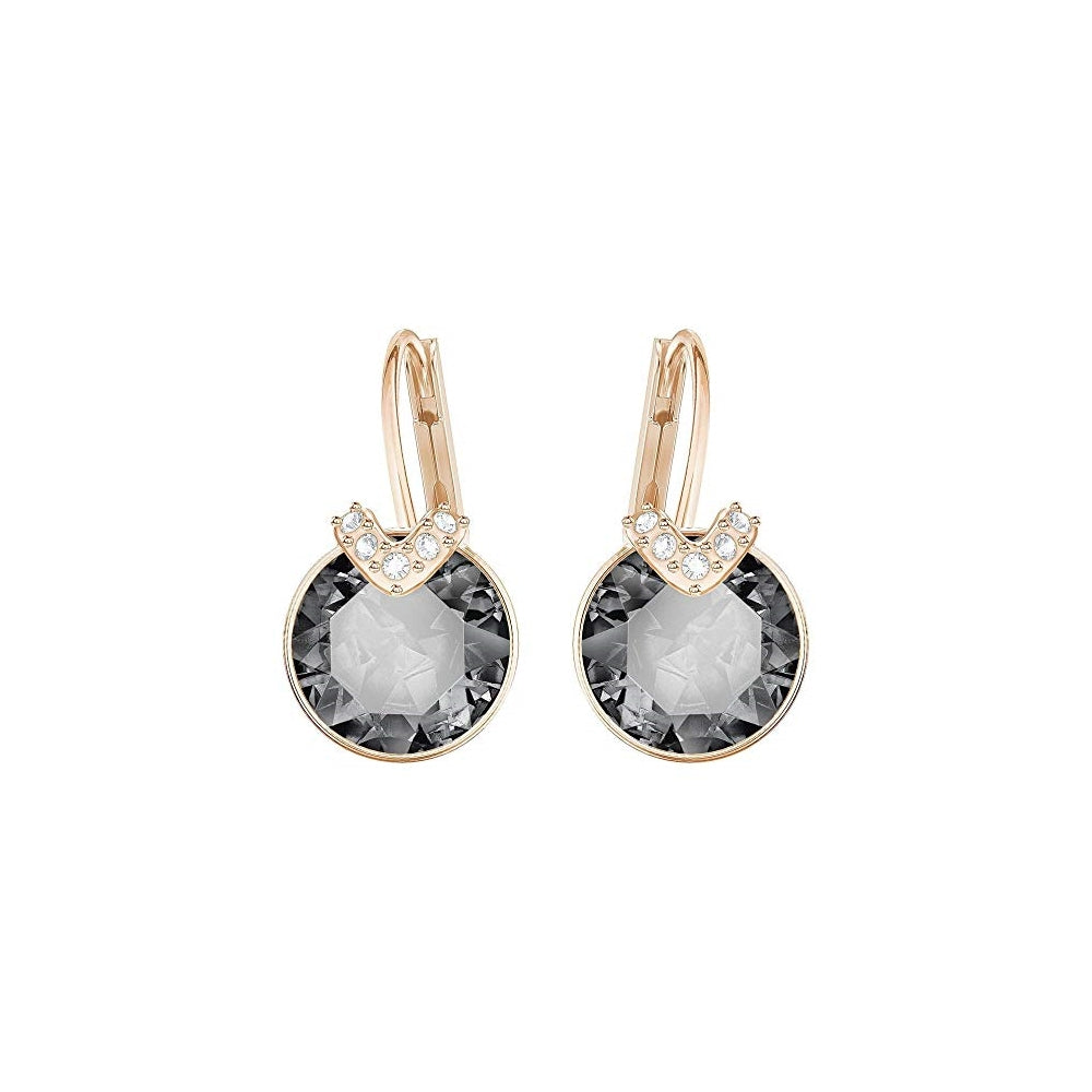 Aretes de cristales grises para mujer
