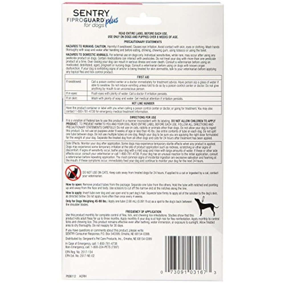 Fiproguard Plus para perros, prevención de pulgas