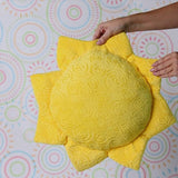 Almohada de peluche (diseño de luna, luna), color amarillo