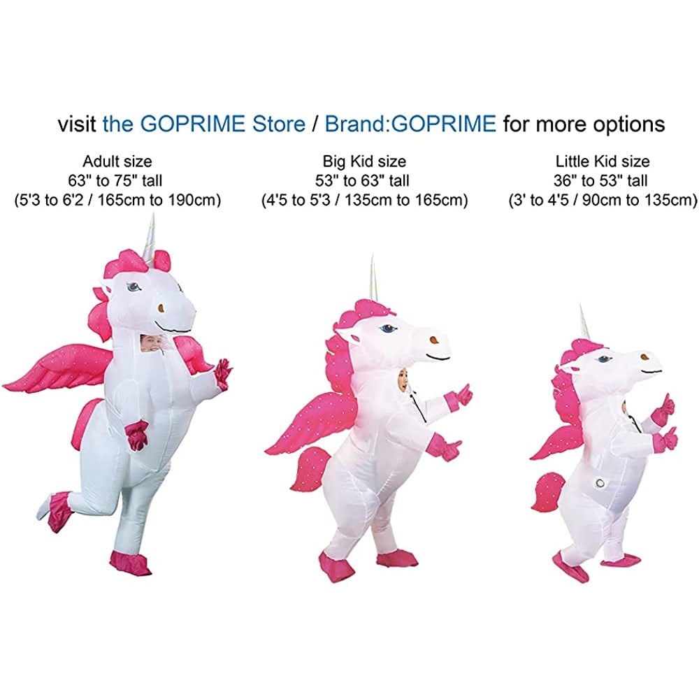 Disfraz de unicornio alado unisex para niños de 4 a 6 años
