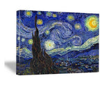 mural moderno de noche estrellada 28x20inch color azul