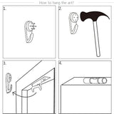 Sechars - Lienzo decorativo para pared, diseño de luna
