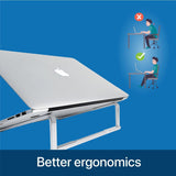Soporte plegable para laptop ventilado universal de aluminio