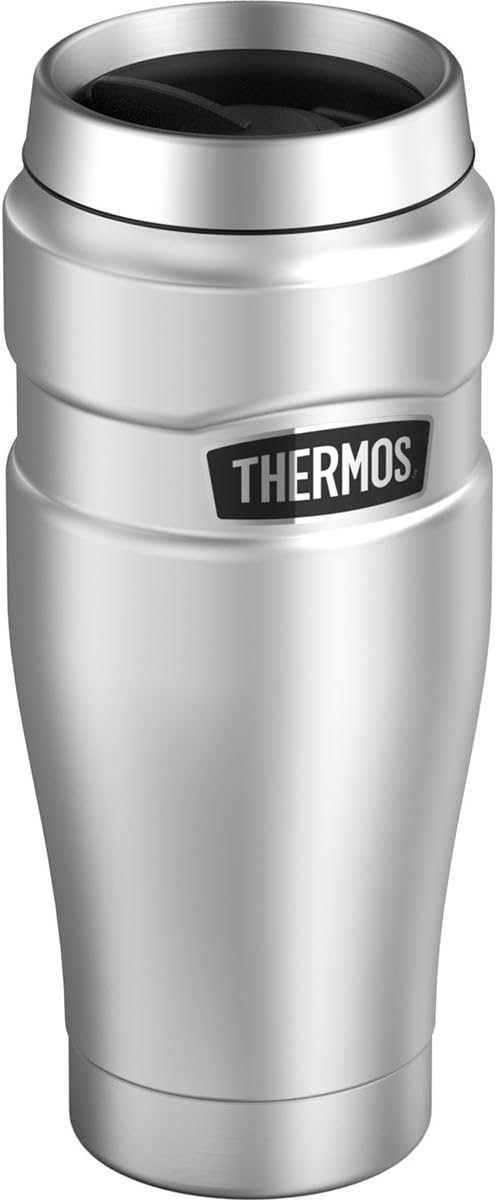 Taza de viaje aislante al vacío, acero inoxidable, 16 oz