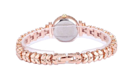 Reloj de pulsera de oro rosa real de King Girl para mujer