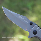Cuchillo plegable de bolsillo con rompevidrio y cortador