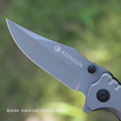 Cuchillo plegable de bolsillo con rompevidrio y cortador